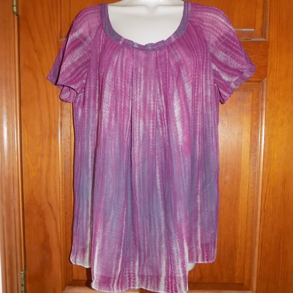 J. Jill Tops - Donated SILK J Jill Small tunic top Lined Purple